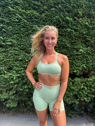 Active Pastel Green Sports Bra