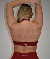 Bordeaux red Pulse sports bra