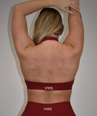 Bordeaux red Pulse sports bra
