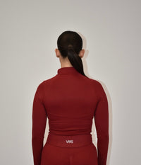 Pulse Bordeaux Red Zip Jacket