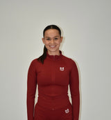 Pulse Bordeaux Red Zip Jacket