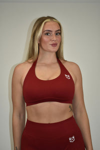 Bordeaux red Pulse sports bra