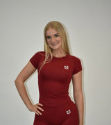 Pulse Bordeaux Red Compression T-shirt
