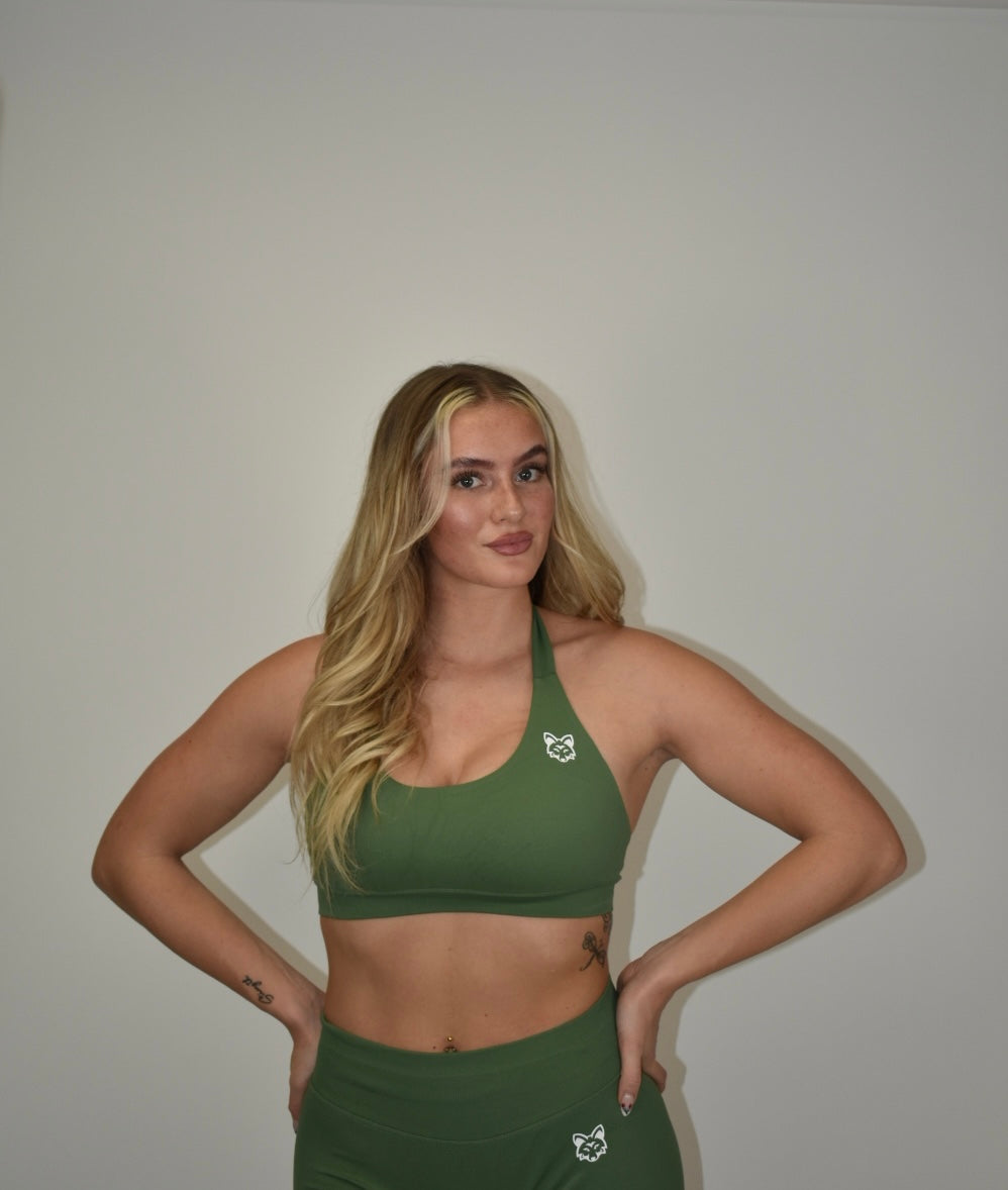 Pulse Crocodile Green Sports Bra