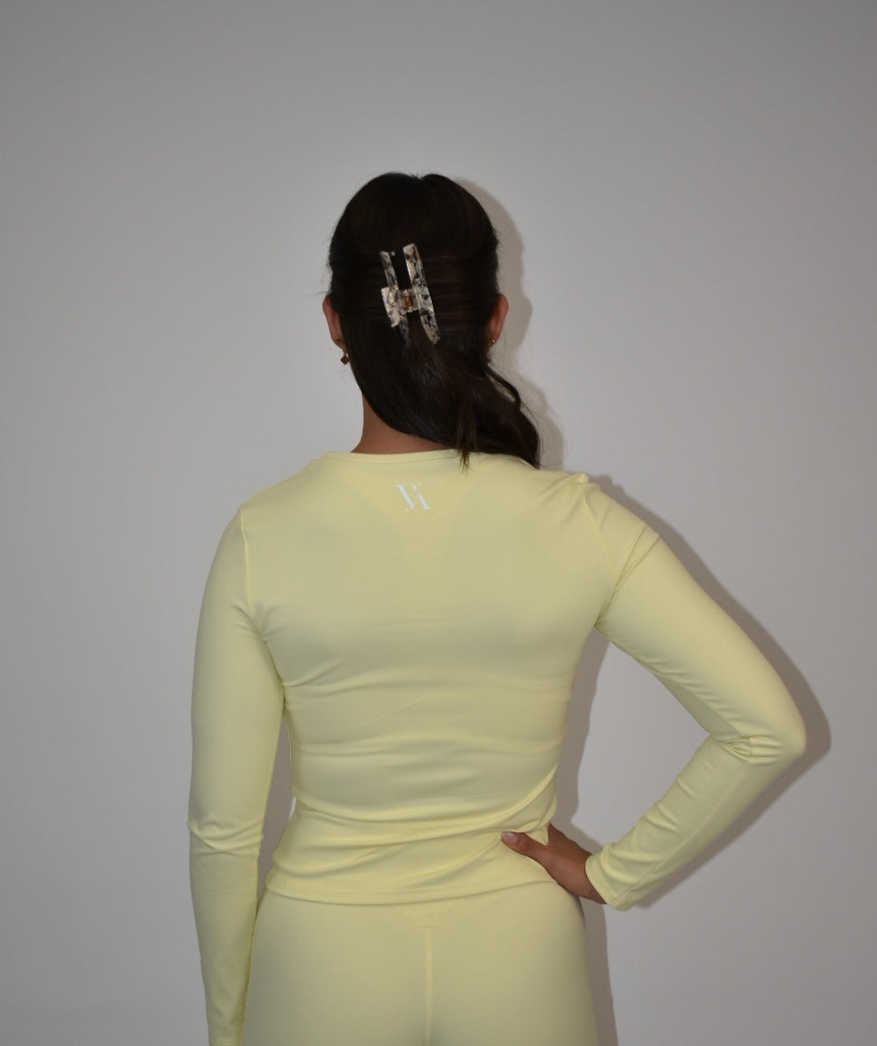 Reform Butter Yellow Long Sleeve top