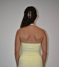 Reform Butter Yellow Halter Neck Top
