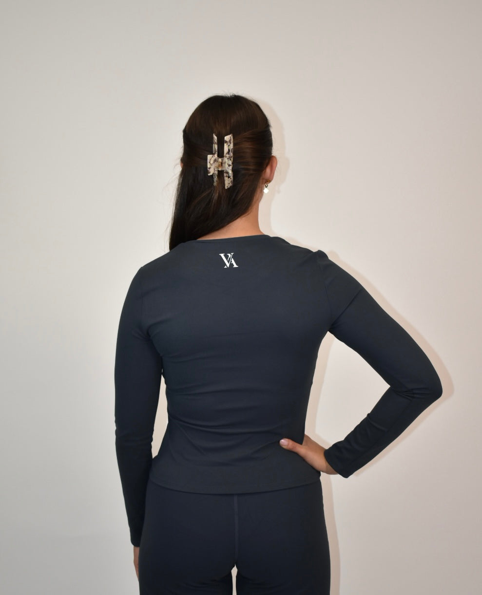 Reform Navy Long Sleeve top