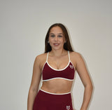 Motion Wine Red Sports Bra