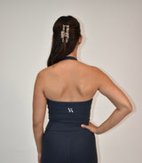 Reform Navy Halter Neck Top
