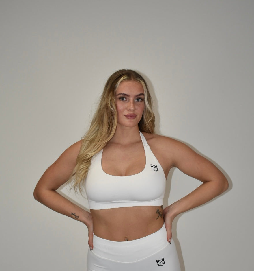 Pulse White Sports Bra