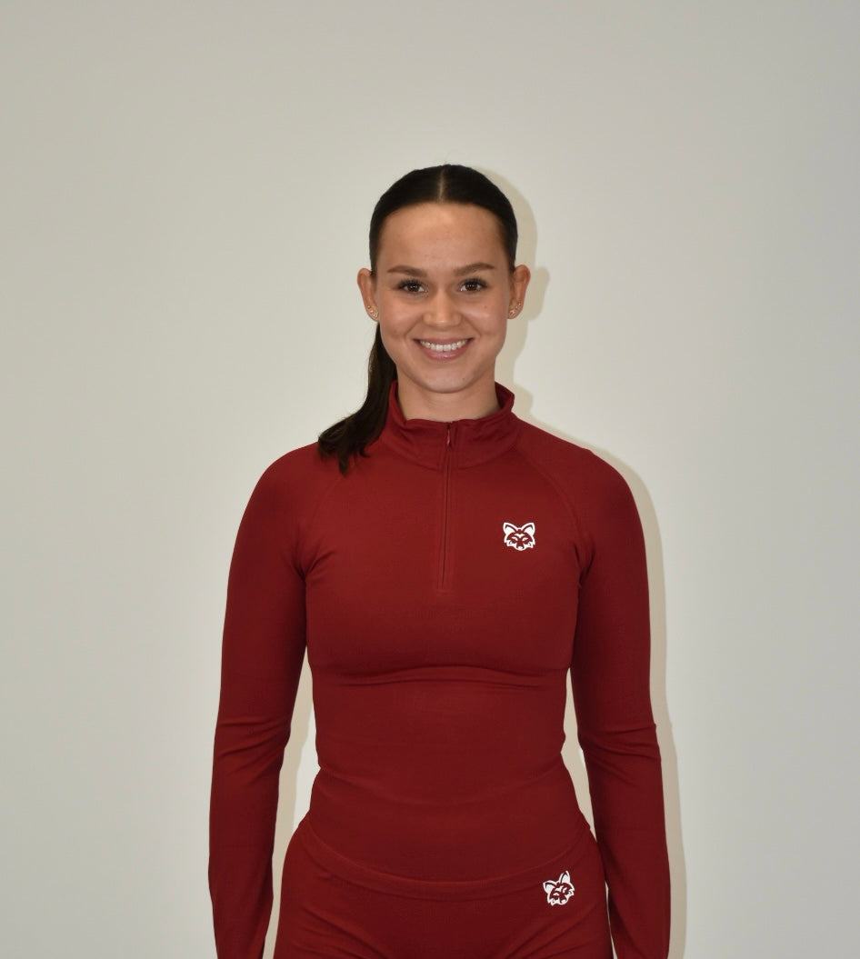 Pulse Bordeaux Red 1/4 Zip