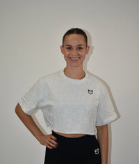 Marl grey Pulse cropped top