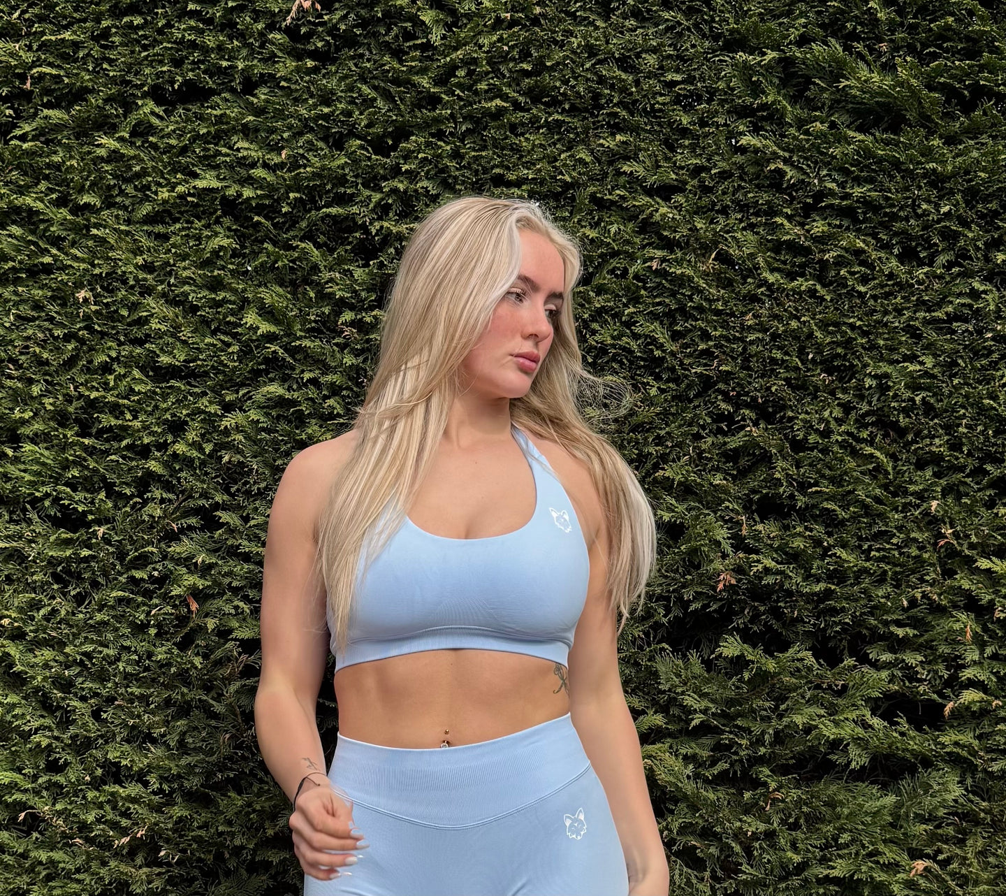 Baby blue Pulse sports bra