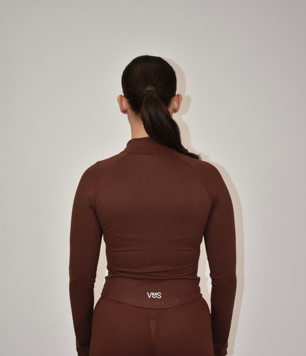 Pulse Mocha Zip Jacket