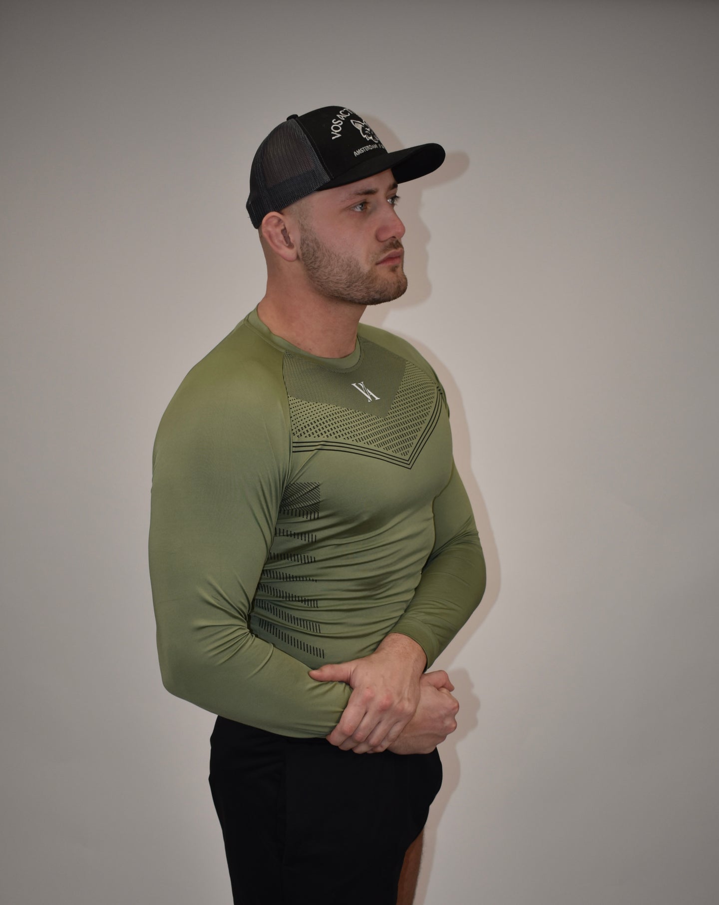 Apex Green Long Sleeved Compression Shirt