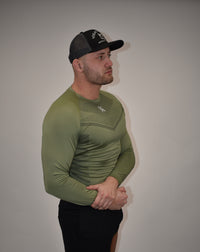 Apex Green Long Sleeved Compression Shirt