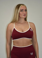 Motion Wine Red Sports Bra