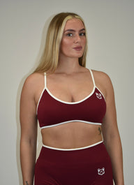 Motion Wine Red Sports Bra