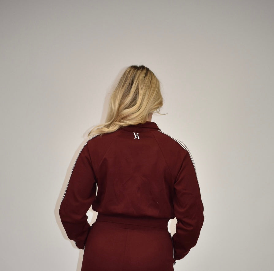 Essential Dark Red Zip Jacket