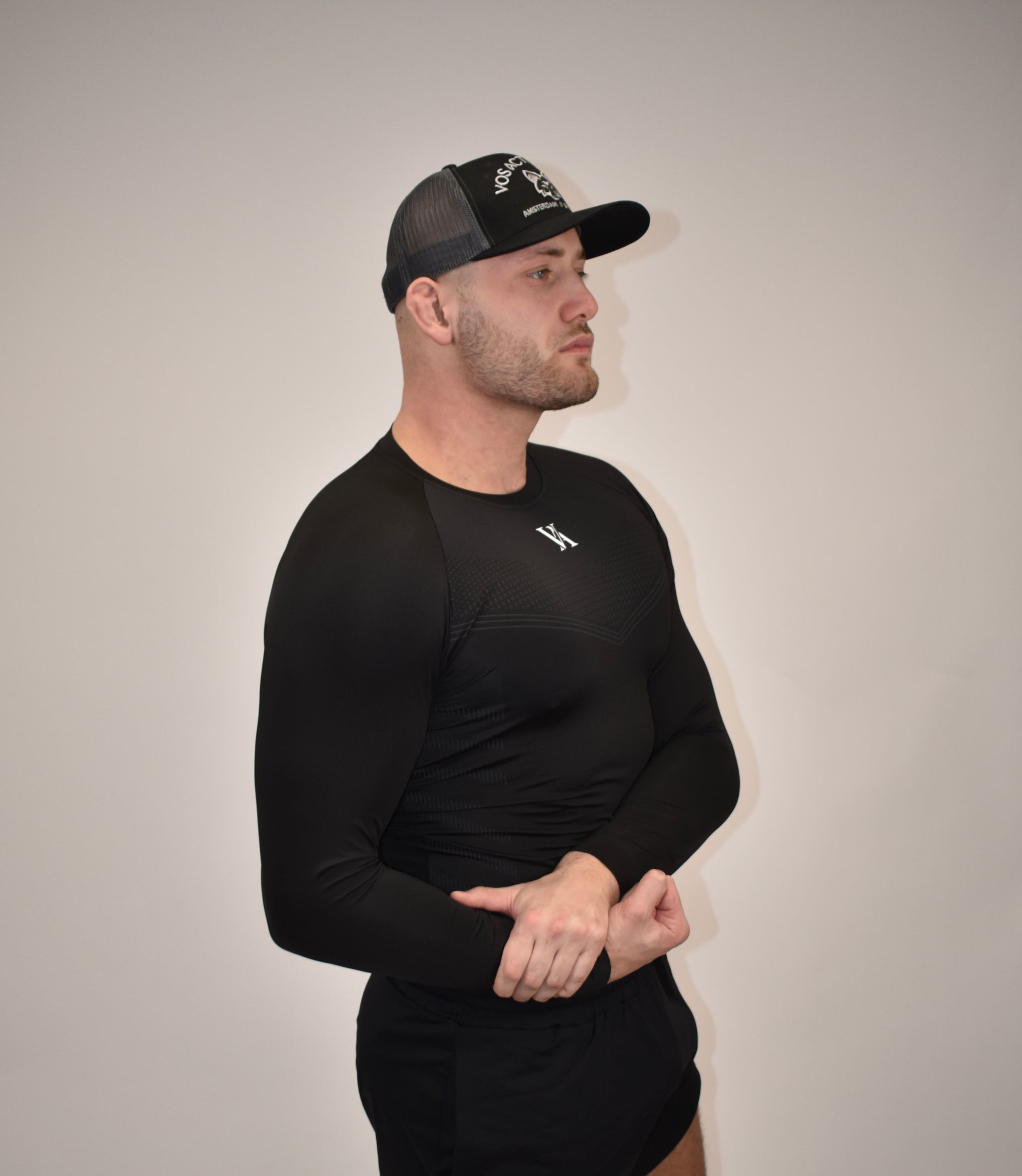 Apex Black Long Sleeved Compression Shirt
