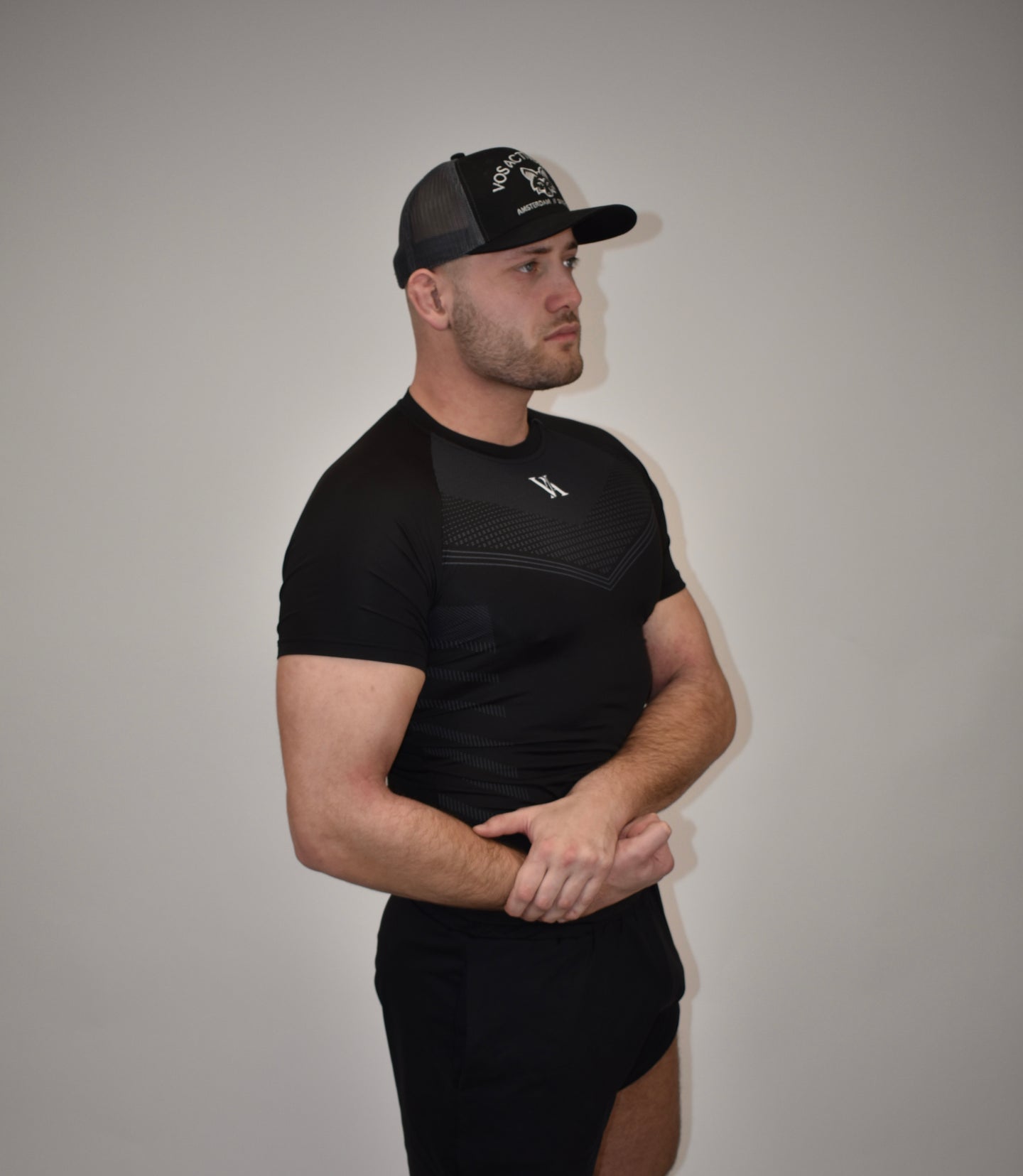 Apex Black Short Sleeved Compression Shirt