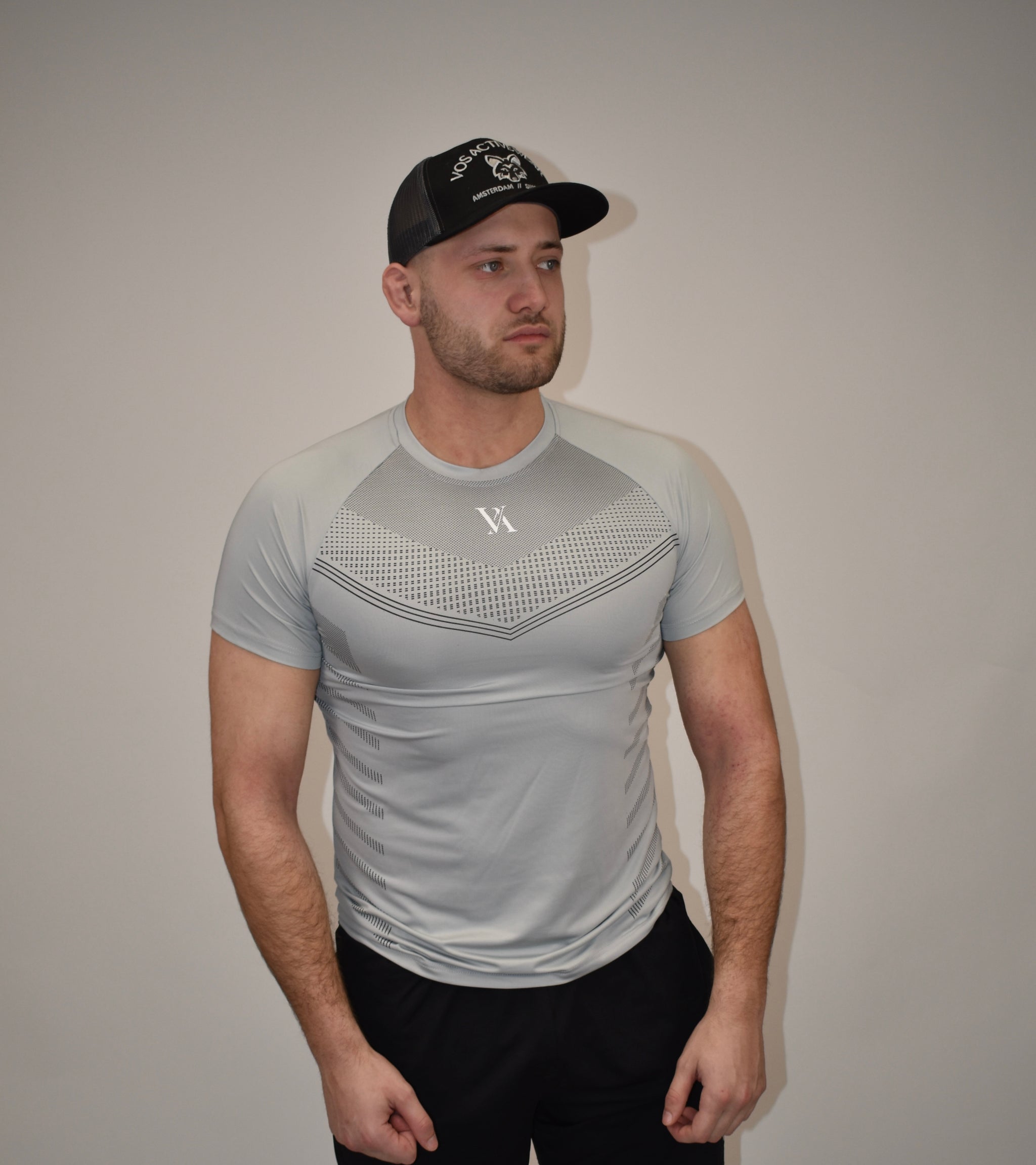 Apex Grey Short Sleeved Compression Shirt