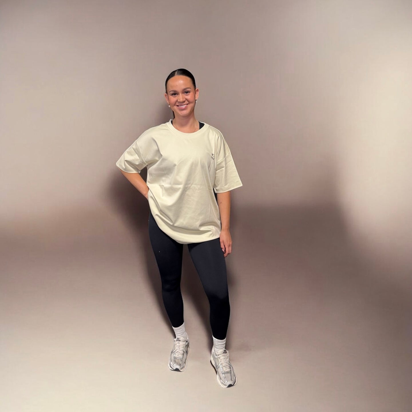 Beige Bubble Oversized T-shirt
