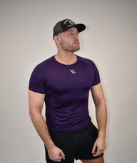 Apex Purple Short Sleeved Compression Shirt