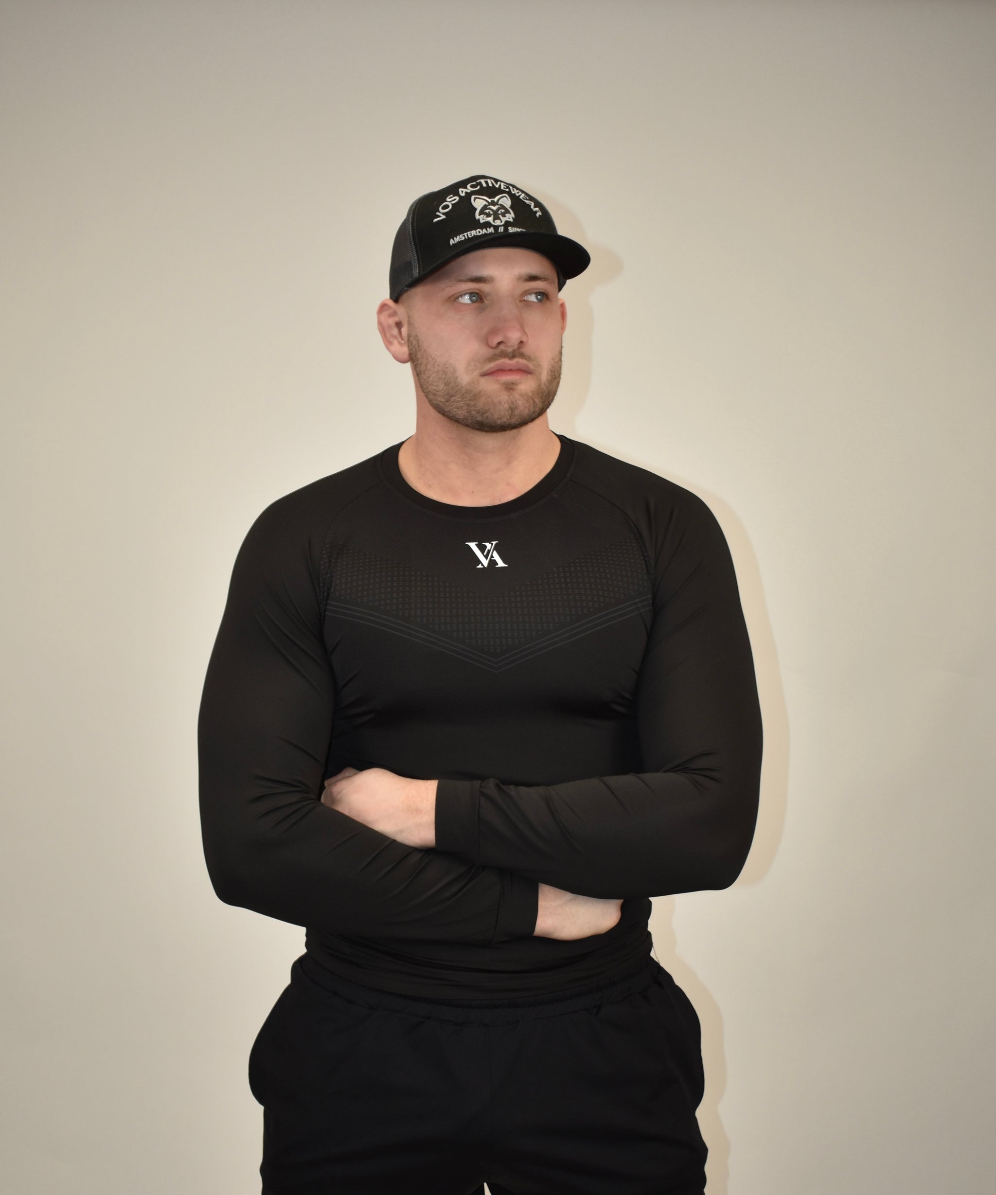 Apex Black Long Sleeved Compression Shirt