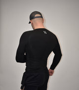 Apex Black Long Sleeved Compression Shirt