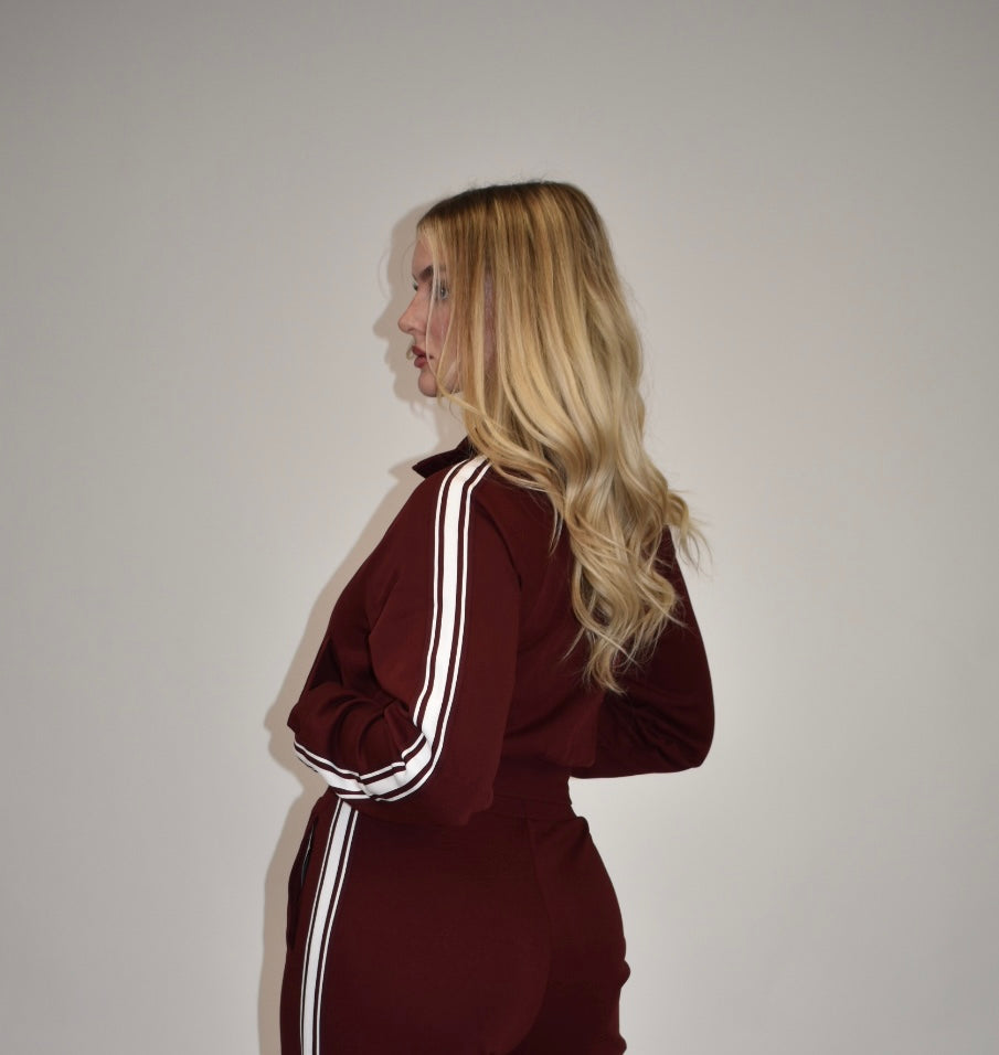 Essential Dark Red Zip Jacket