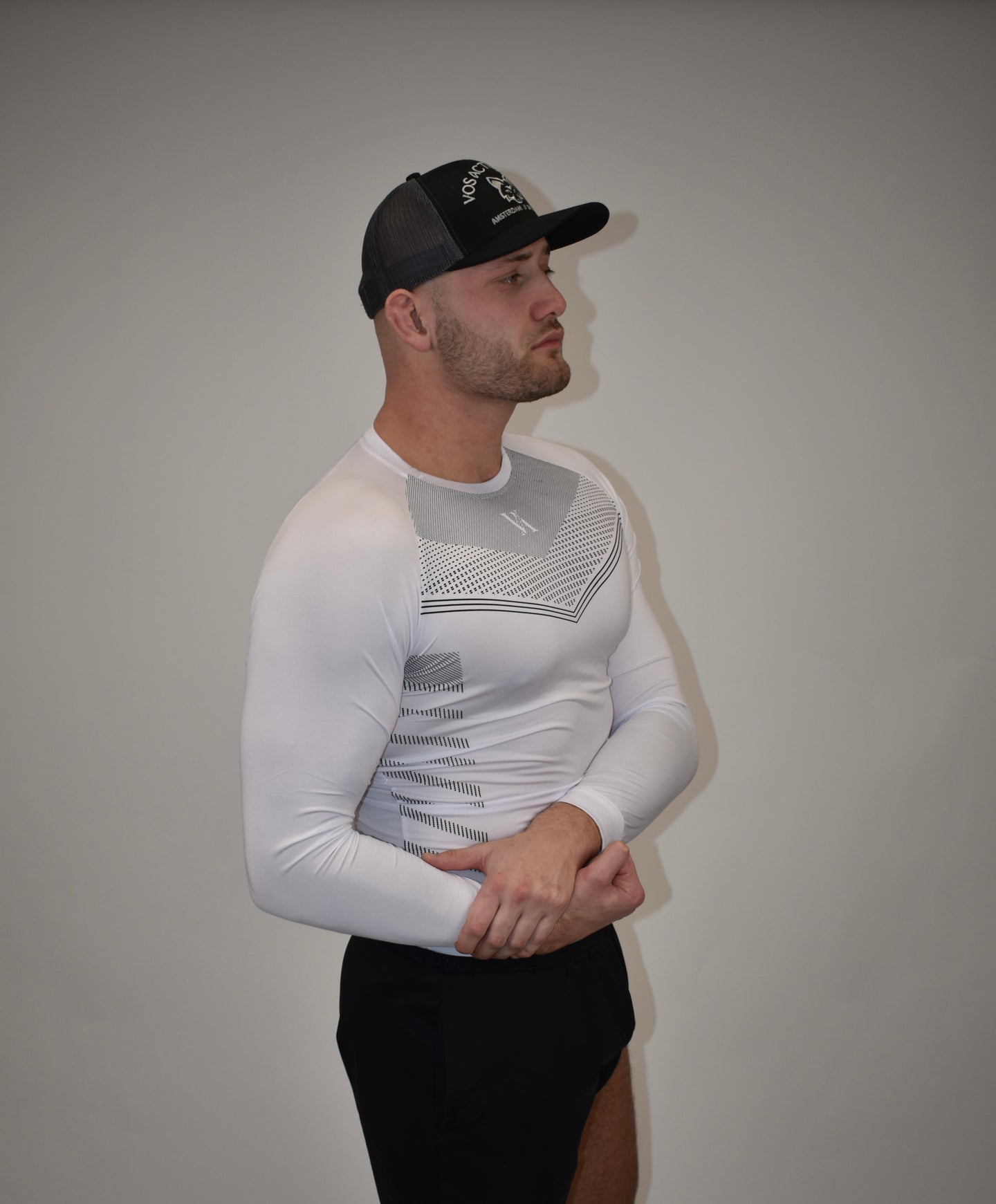 Apex White Long Sleeved Compression Shirt