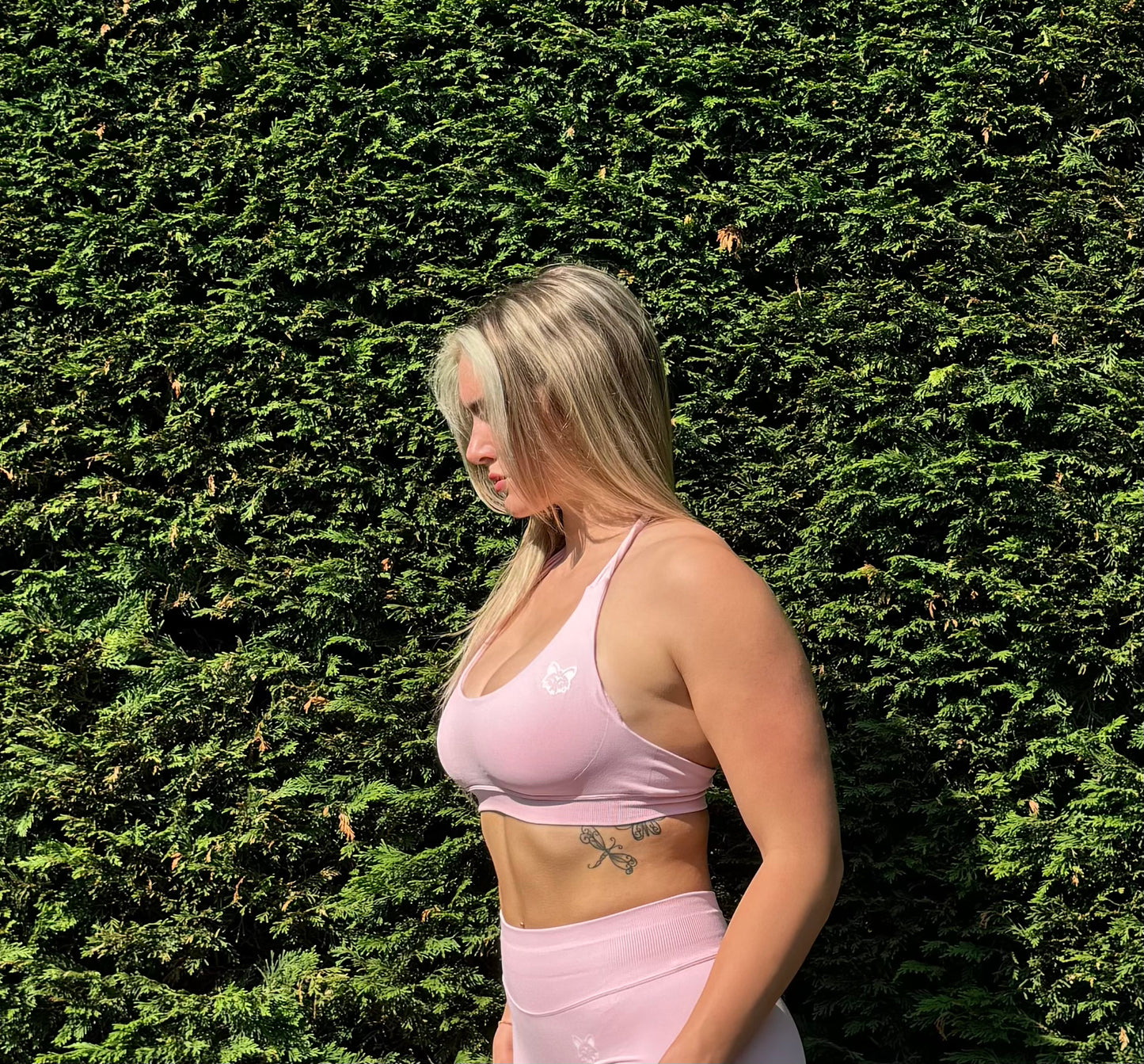 Blush Pulse sports bra