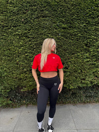 Cherry red Pulse cropped top