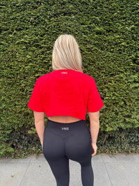 Cherry red Pulse cropped top