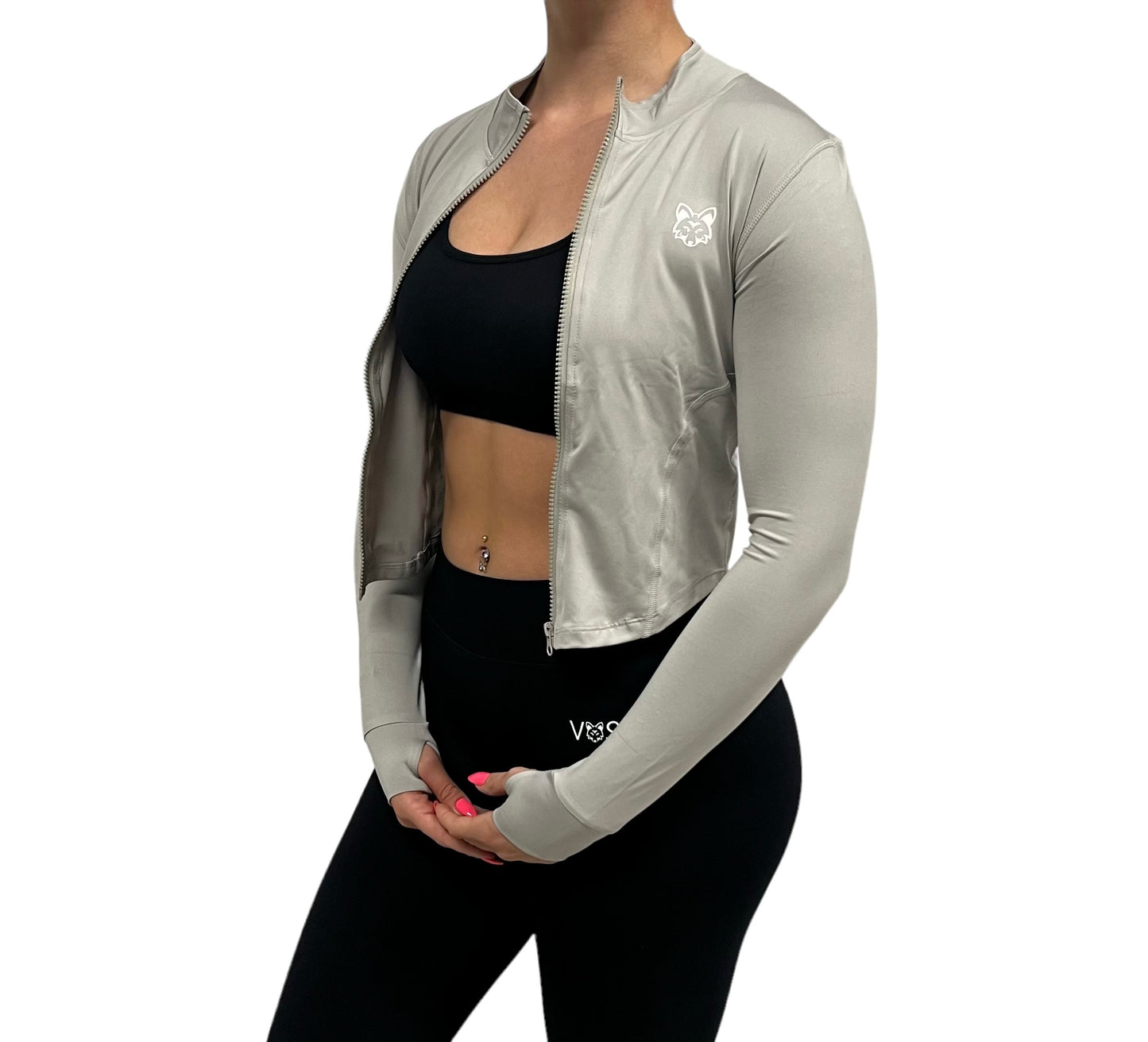 Sculpt grey zip jacket